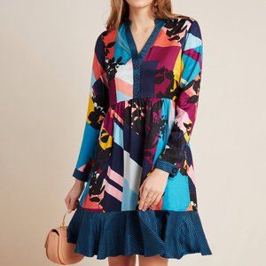 Anthropologie Gillian Abstract Shirtdress